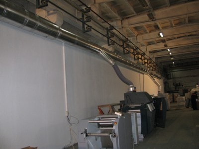 система вентиляции в печатном цеху типографии, г.Киев, Украина