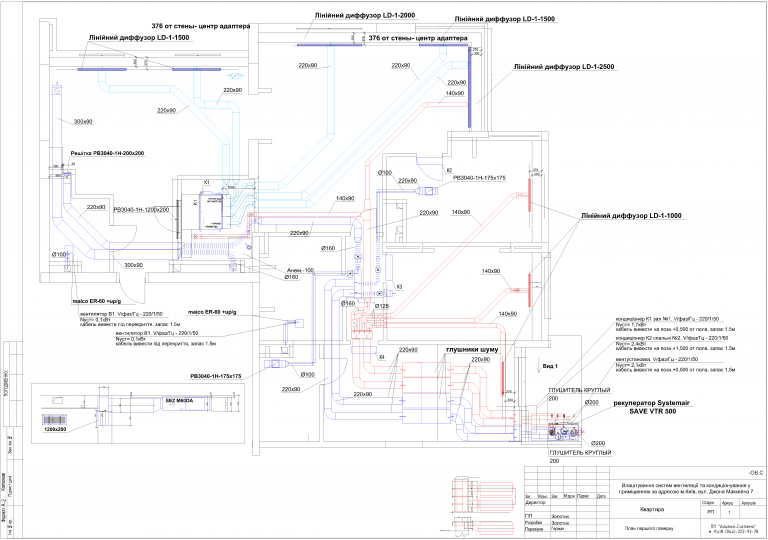 проект системы вентиляции и кондиционирования квартиры